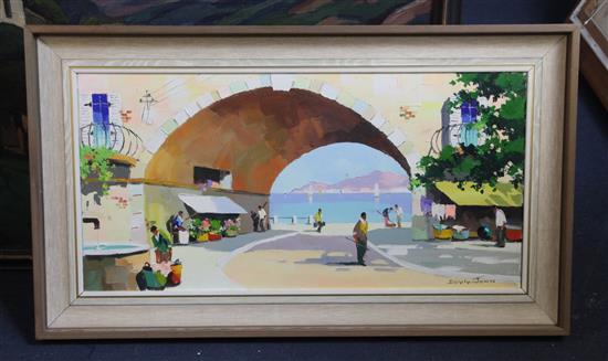 Cecil Rochfort DOyly John (1906-1993) Rapallo near Portofino 14 x 28in.